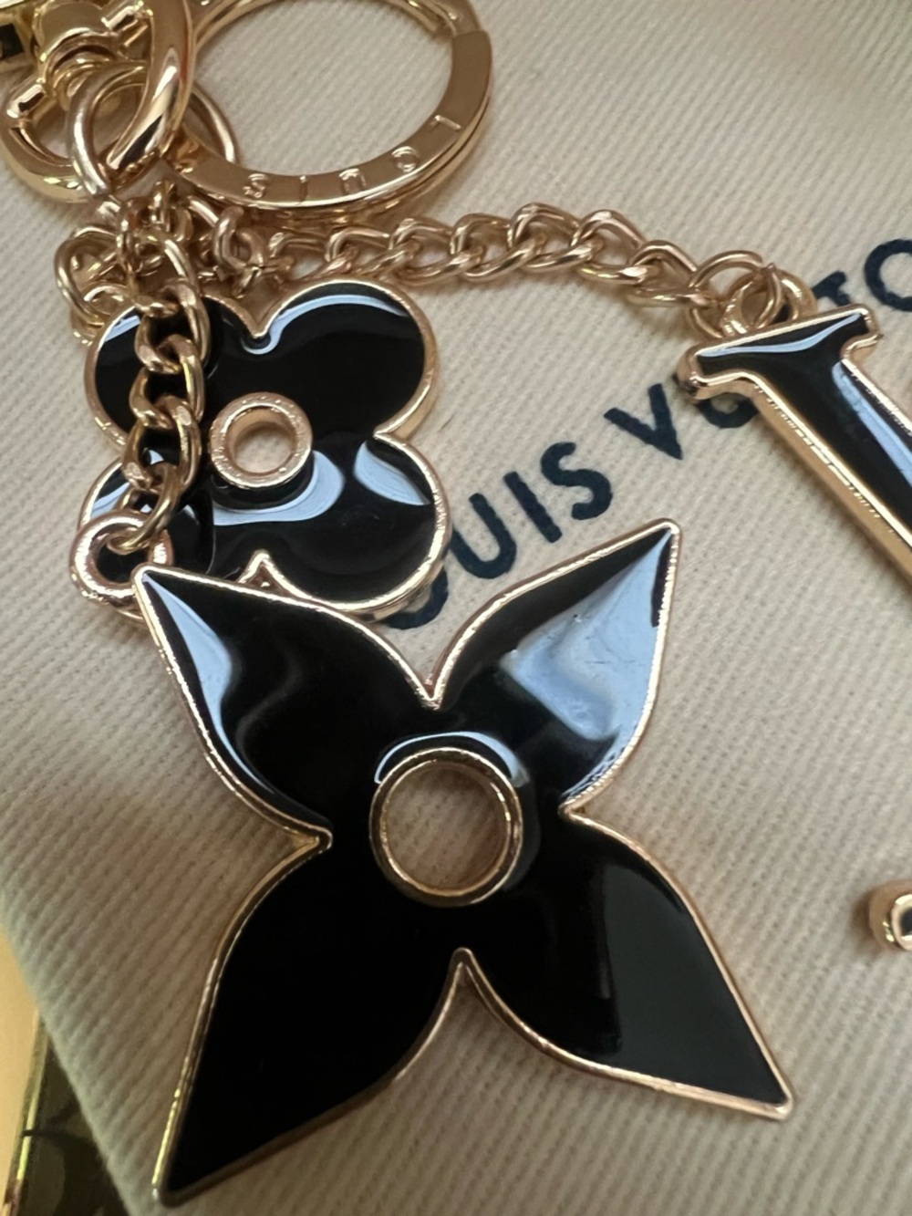 Louis Vuitton Black Enamel Monogram Bag Charm Box Included - Picture 6 of 10